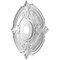 Ekena Millwork Attica PVC Medallion (Canopies up to 7 3/4"), 22"OD x 3 1/2"ID x 1"P, UltraCover Satin Blossom White CMP22ATGBW - alternate 2